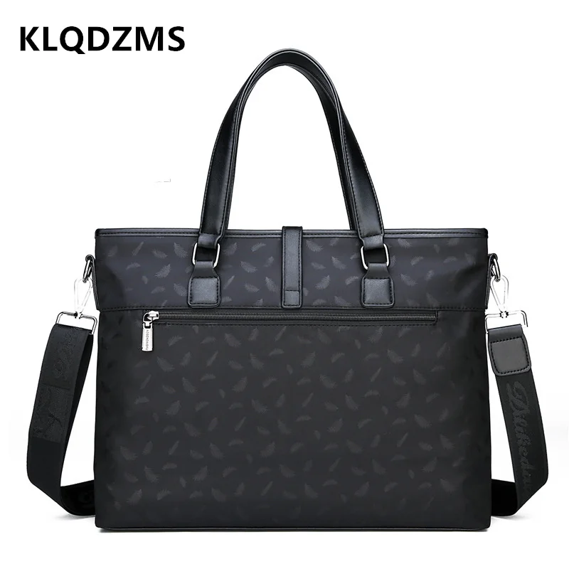 KLQDZMS New Briefcase Messengers Multifunctional Men's Business Bags Men Travel Handbags Simple Black Laptop-Bag Hot Sell
