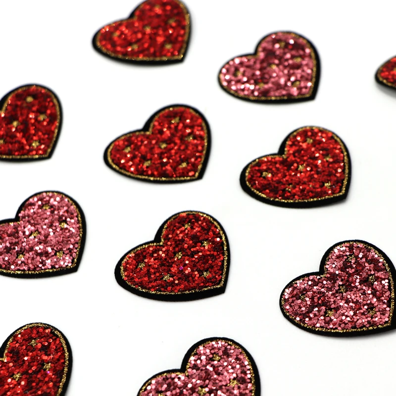 10 шт./лот нашивки с блестками для детей женская одежда сделай сам в полоску