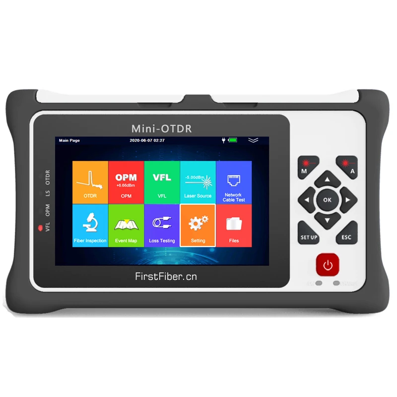 

980EXT-D20SF Pro mini OTDR Reflectometer for GPON EPON Live in-service Testing with OPM OLS VFL Touch Screen Fiber Optic OTDR
