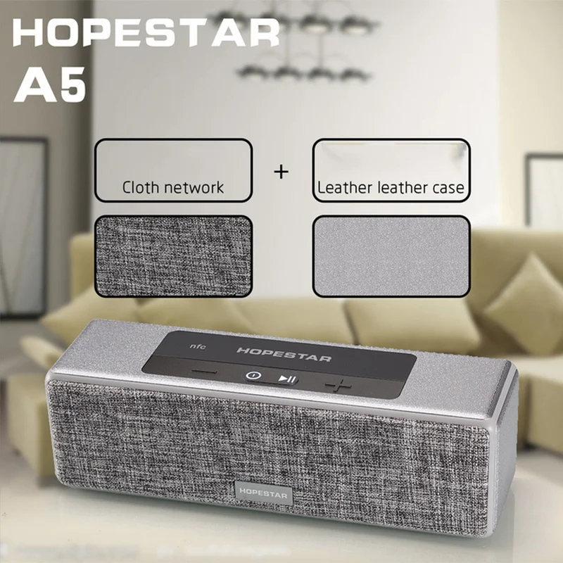 HOPESTAR A5 HiFi беспроводной 18650 2400 мАч bluetooth динамик NFC Сабвуфер Altavoces Soundbar power Bank
