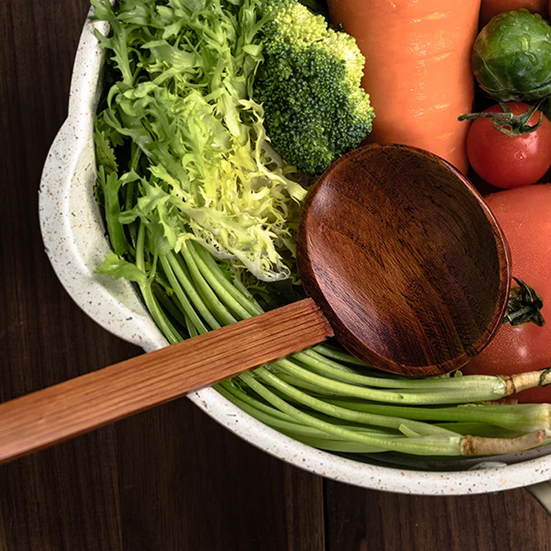 4 шт. деревянные ложки набор больших деревянных ложек японский стиль раменский