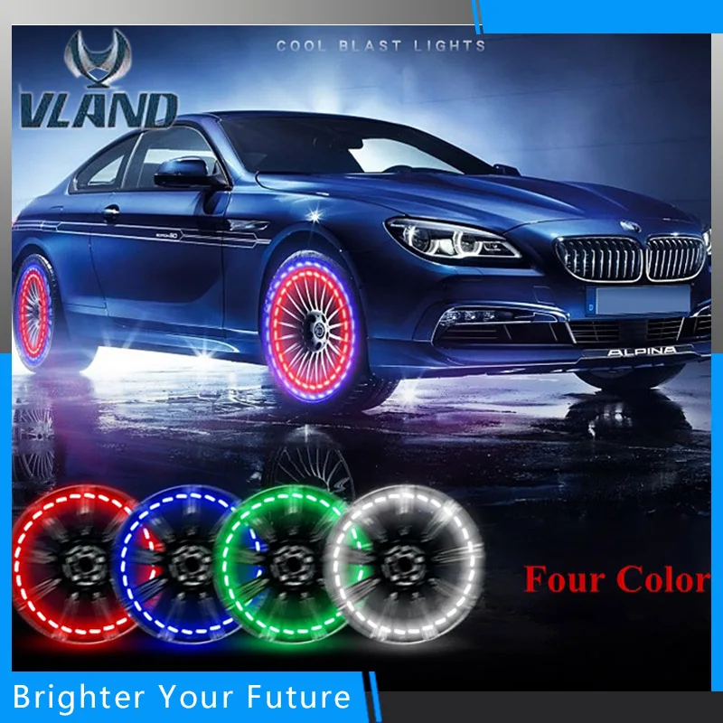 Светодиодная лампа для автомобильных шин 2 шт. солнечная энергия яркий свет