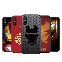 for xiaomi redmi k40 gaming k30i k30t k30s k30 ultra k20 10x pro 5g black phone case avengers iron man silicone cover