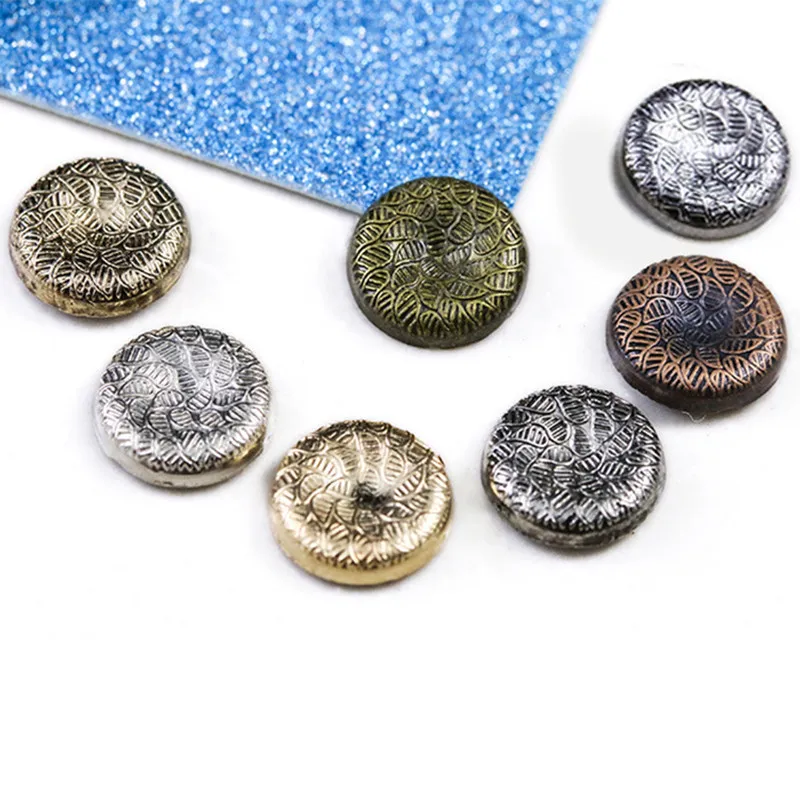 Round Rivet Alloy Zinc Metal Spike Hotfix Studs Shoes Flatback Rhinestone 200Pcs Jewellery Diy Punk Craft SINUAN | Дом и сад