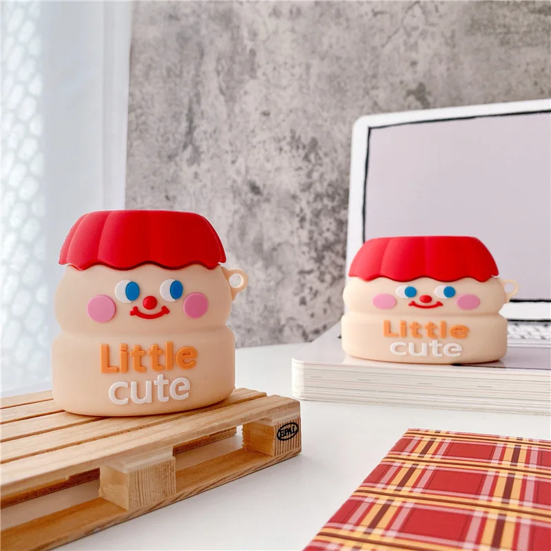 

For Airpods Case,Cute Milk Bottle Case For Airpods 1/2 Case Soft Silicone Earphone Headphone Cover For Airpods Pro Case