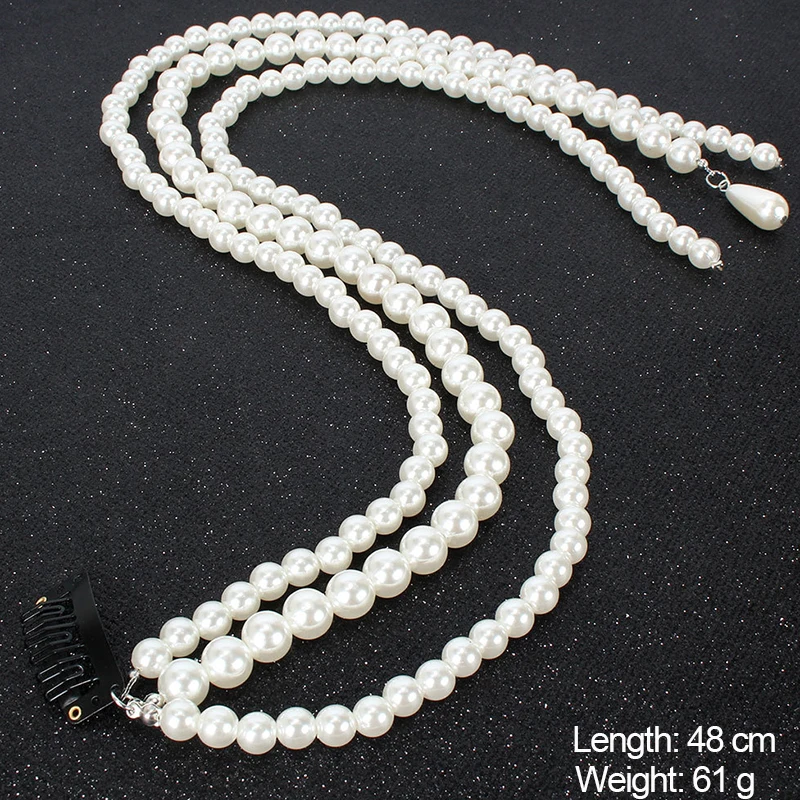 Женская заколка для волос Элегантная плетеная с искусственным жемчугом и