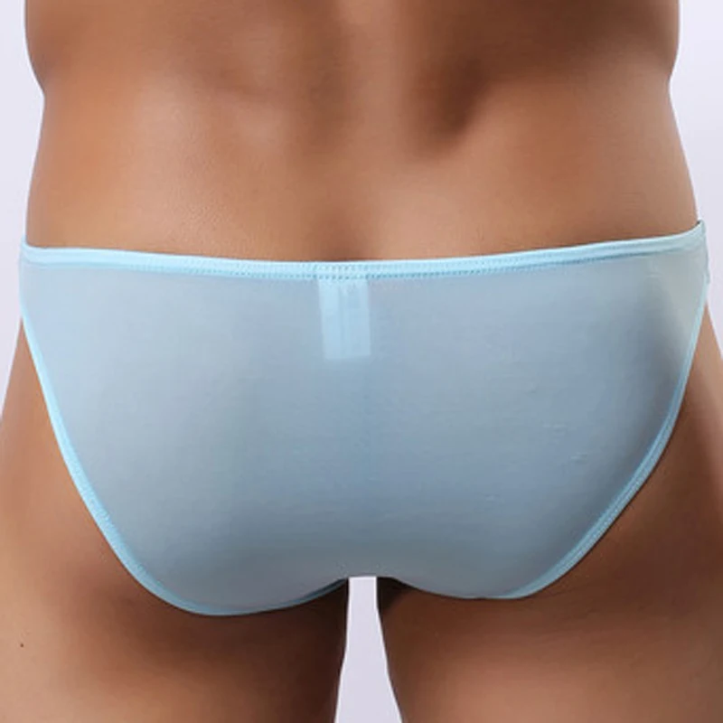 

Men's Sexy Briefs Solid Color Soft Low- Waist Brief Bottom Shorts Low- Waist Y-Front Under Pants Underwear