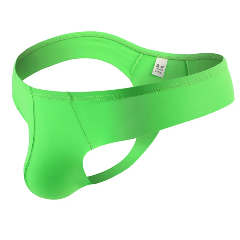 Мужские трусы с низкой посадкой шелковистые однотонные дышащие нижнее белье для