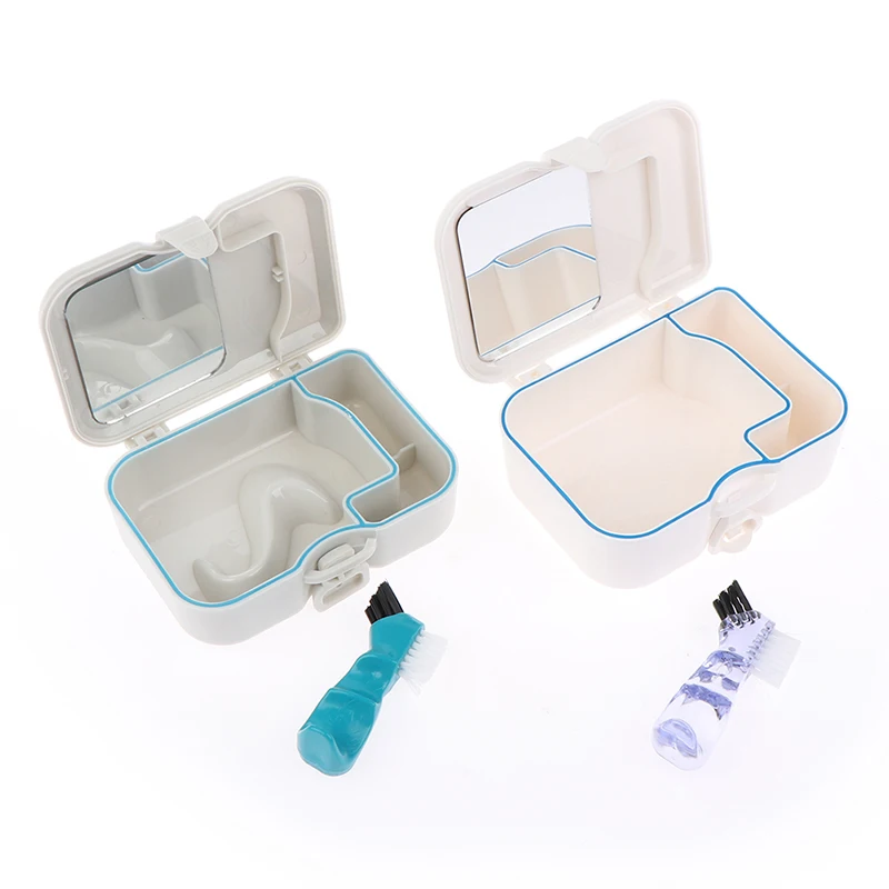 

Dental Retainer Denture Storage Box Partial Denture Bath Case Orthodontic Small Teeth Box Pp Box With Hole