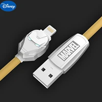 disney marvel data cable for iphone7 8 x xr xsmax 11 12 12pro charging cable mobile phone iron man fast charging data cable