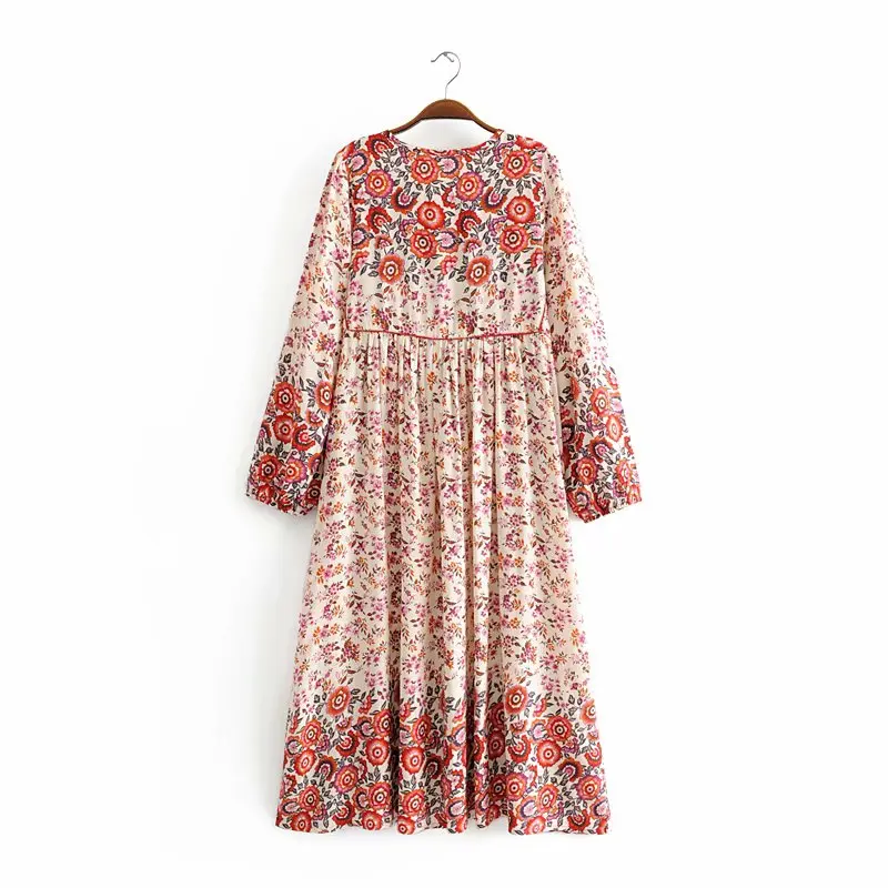 Винтажные шикарные женские пляжные богемные платья раннего фасона с цветочным