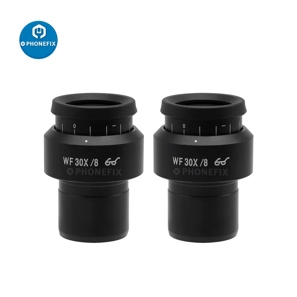 

WF30X/8 Wide Field Eyepiece For Binocular Trinocular Stereo Microscope 30MM Installation InterfaceHigh Eye-point Oculars Lens