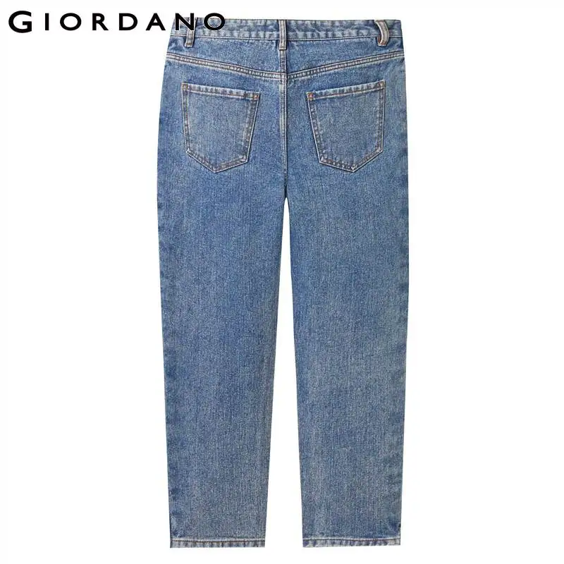 Джинсы Giordano женские прямые до щиколотки со средней посадкой повседневные с