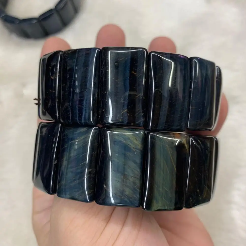 

blue tiger eye stone beads bracelet natural gemstone bangle fine jewelry for woman for gift wholesale !
