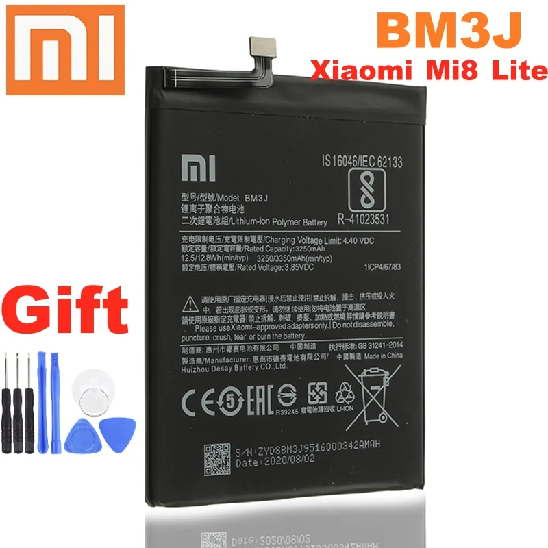 Xiao Mi Оригинальный аккумулятор для телефона BM3J Xiaomi 8 Lite MI8 высокоемкий полимерный