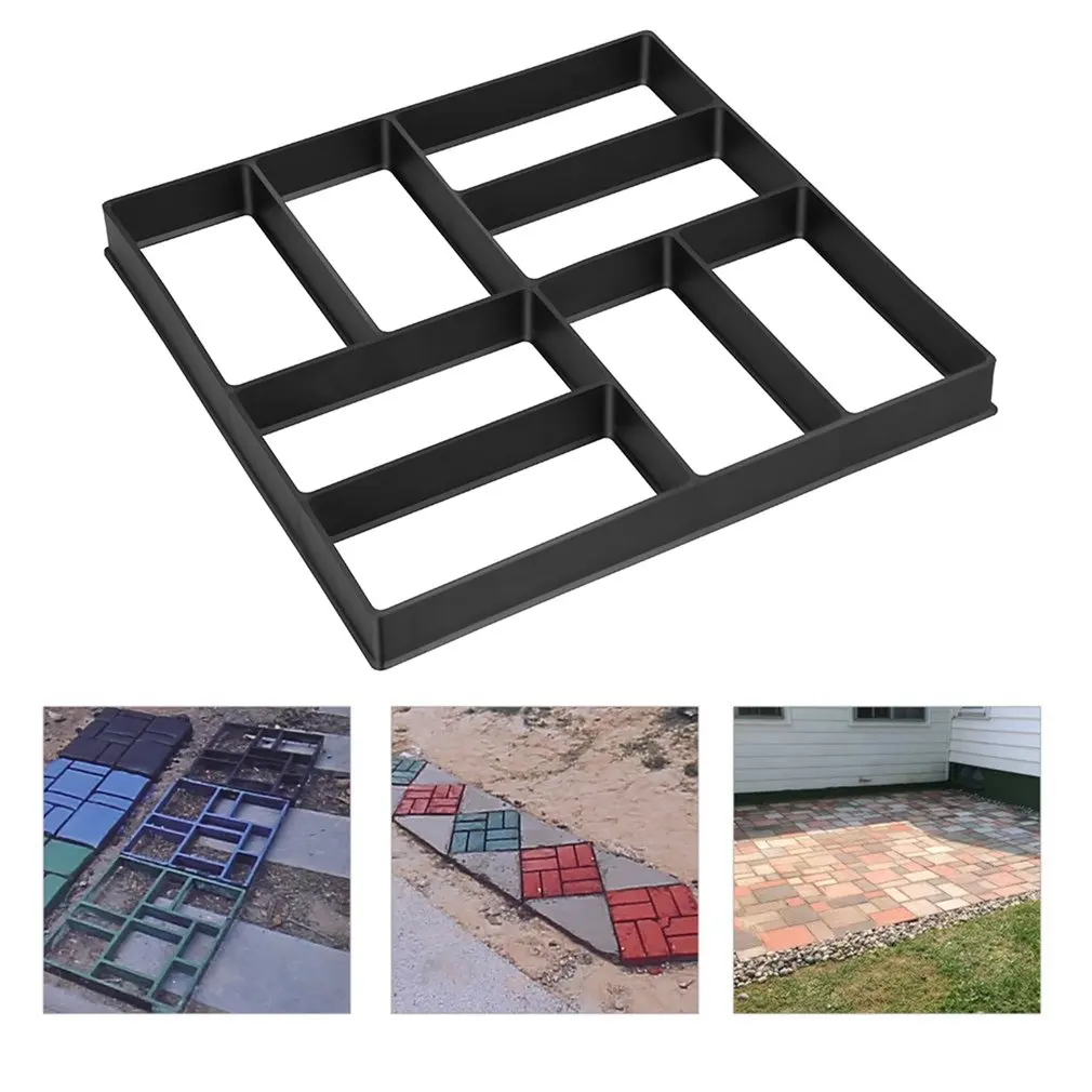 DIY садовый путь сделать плесень ходьбы тротуара бетонные формы мощения цемента