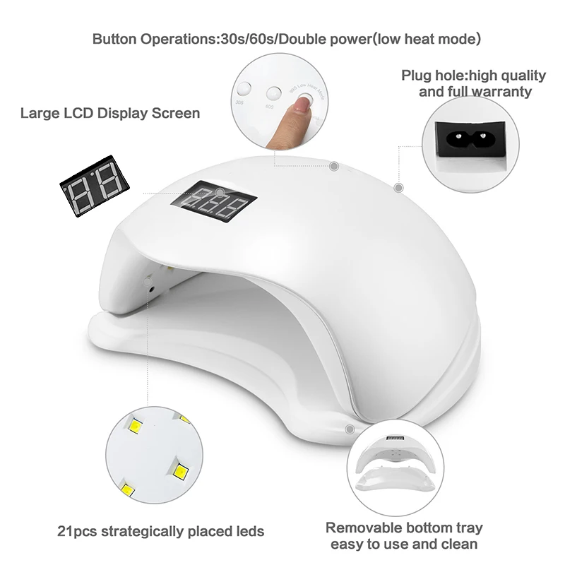 УФ лампа для маникюра 48 Вт Сушилка ногтей светодиодный светильник отверждения