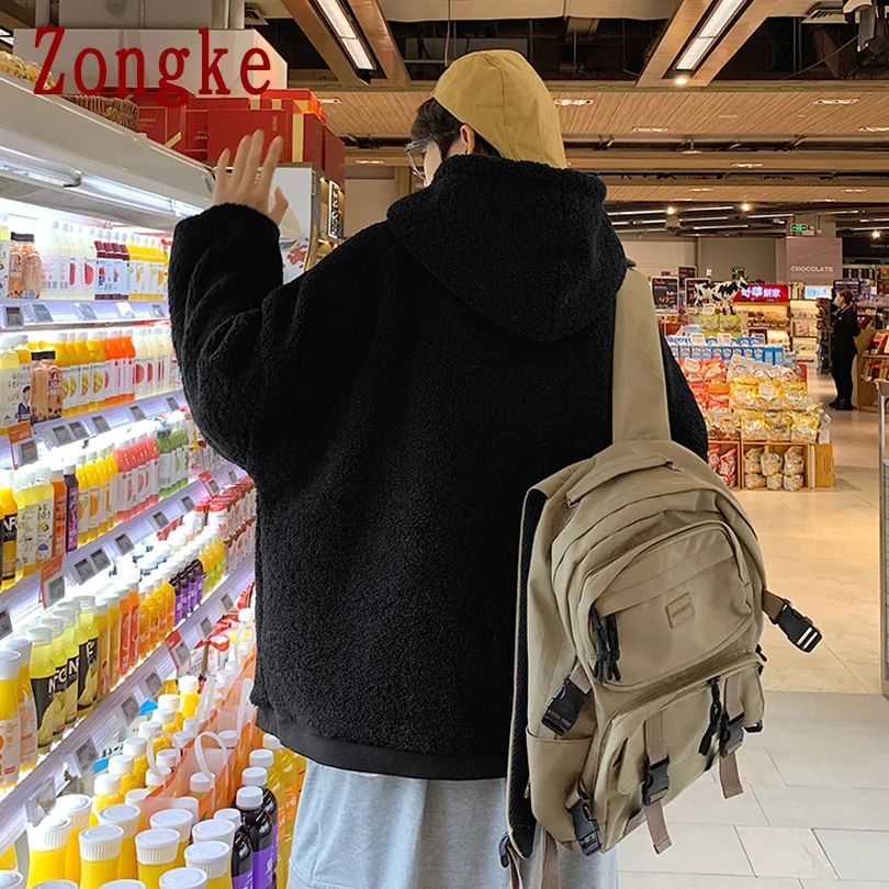 

Zongke Fleece Pullover Hoodie Men Streetwear Sweatshirt Men Clothing Harajuku Tracksuit Mens Hoodies Clothes 2XL 2021 Spring