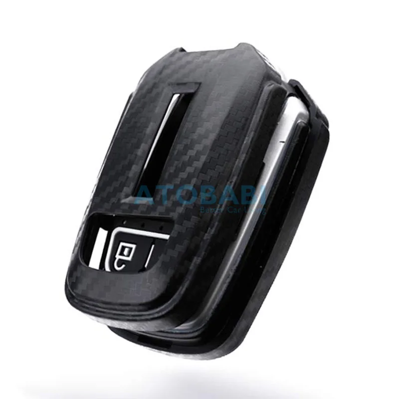 Carbon ABS Plastic Car Key Cover For Isuzu MUX MU-X D-MAX DMAX 2 Button Keychain Smart Keyless Remote Fob Protect Case Accessory |