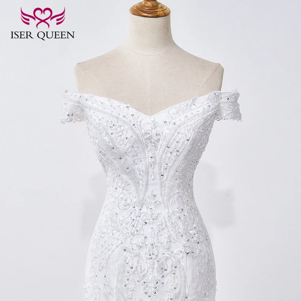 С рукавами-крылышками расшитая блестками и Русалка отделка бисером свадебное