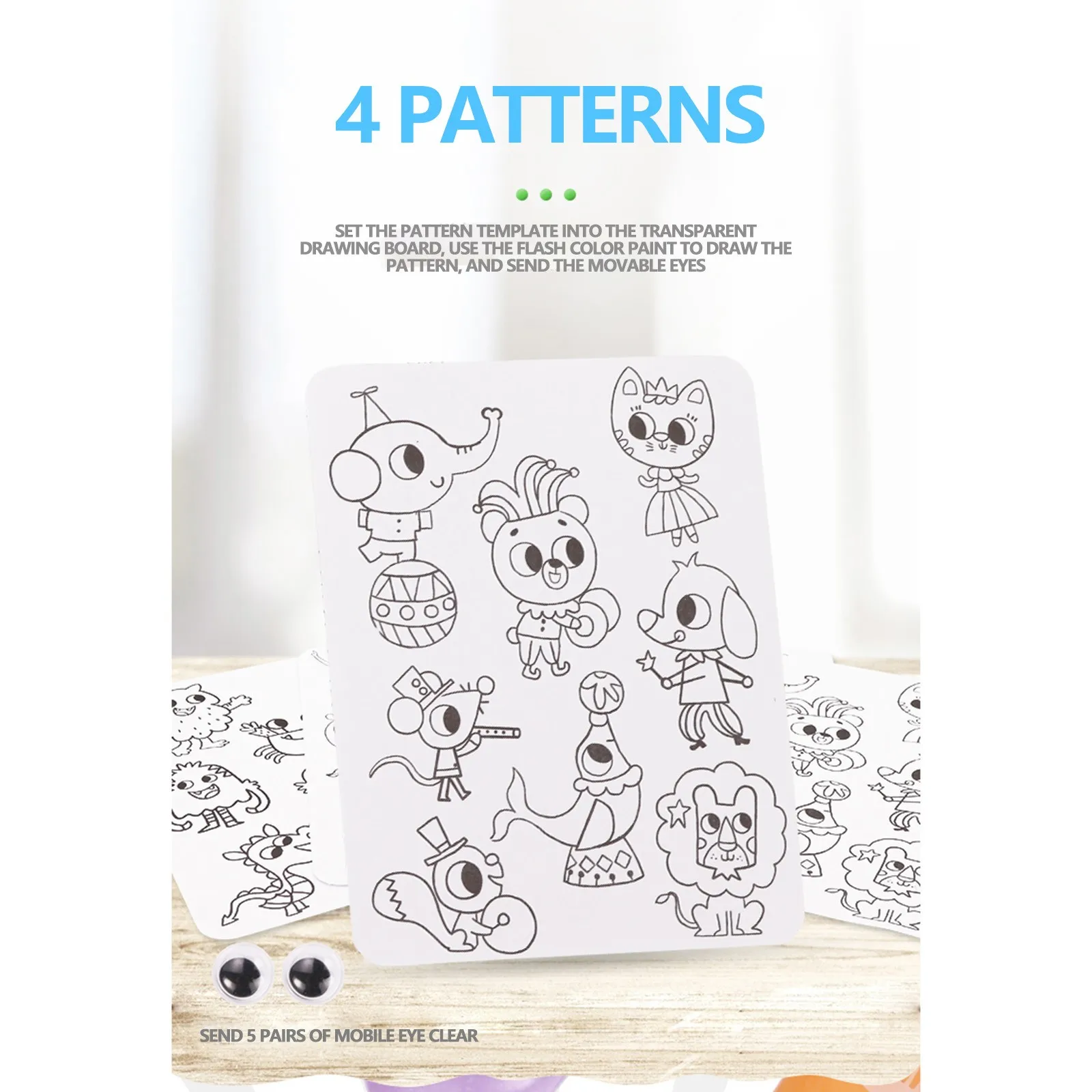 

Montessori Educational Toys Magical Flash Painting Sticker Cartoon Drawing Puzzle DIY Creative Pattern For Kids Children Gift