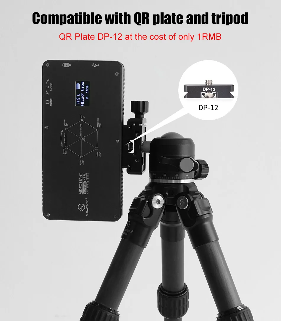 SUNWAYFOTOT FL-70RGB светодиодный светильник для фото студийной фотосъемки на Dslr камеру Горячий башмак с регулируемой яркостью для youtobe live stream