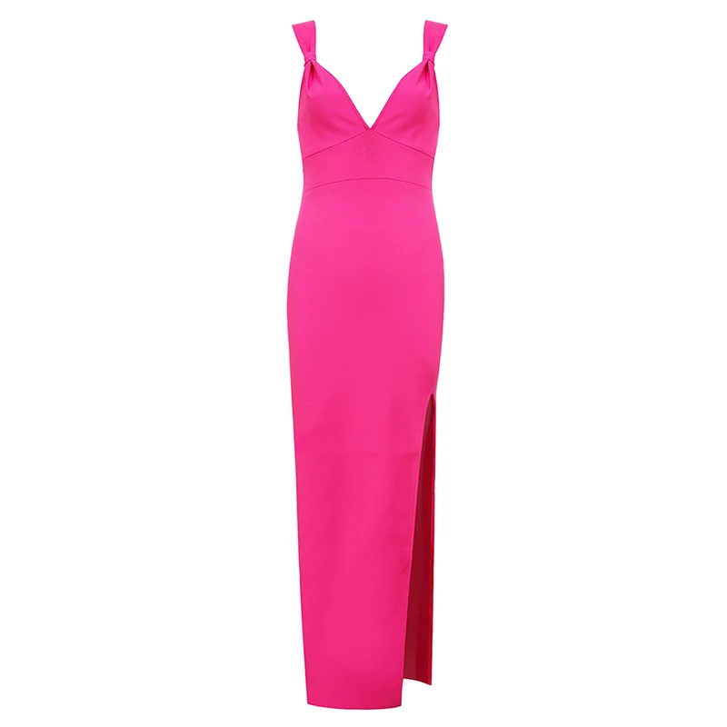 

Beateen 2019 New Spaghetti Straps Sleeveless Gown Party Bandage Maxi Dress