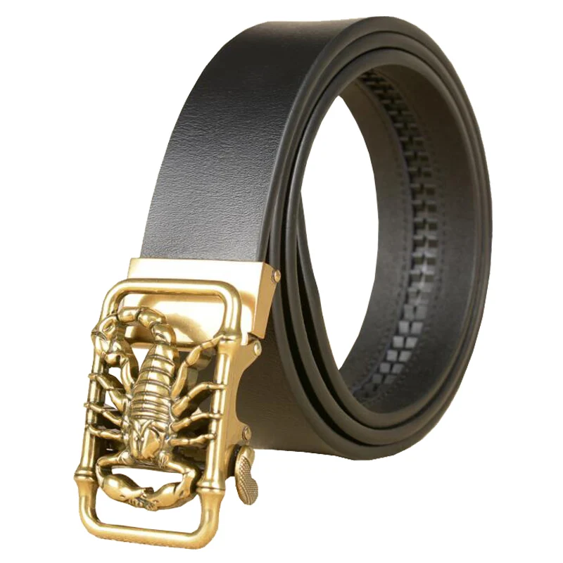 

Мужской винтажный кожаный ремень в стиле «Вестерн Скорпион»