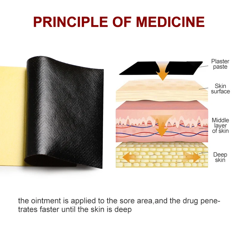 

8Pcs/bag Chinese Medical Plaster Joints Pain Relief Patch Lumbar Spine Muscle Back Neck Shoulder Body Massage Sticker Body Relax