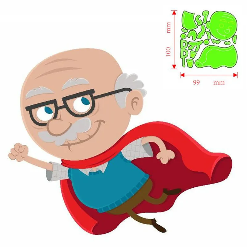 

Набор вырубных штампов "Old дедушка" сделай сам "Скрапбукинг декоративные бумажные карточки ремесло тиснение