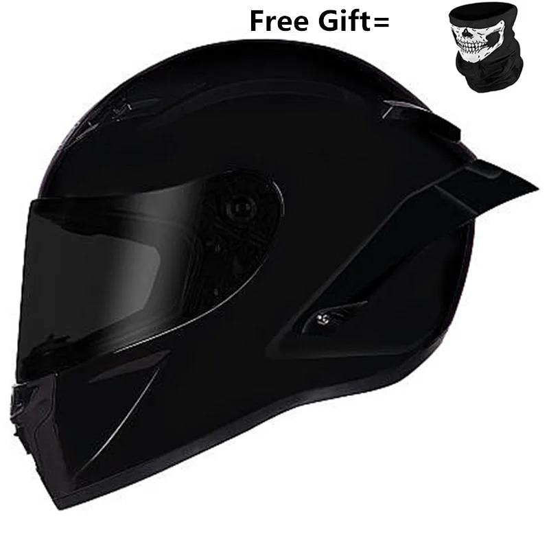 Full Face Motorcycle Helmet Motocross Racing With Rainbow Visor Helmet Casco De Moto Capacete Dot Approved Kask Matte Black