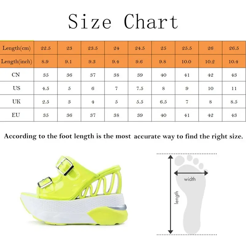 

Summer Women Slippers Transparent Sandals Ladies Platform Wedges Sandals 2021 Double Buckle Straps High Heel Outside Shoes
