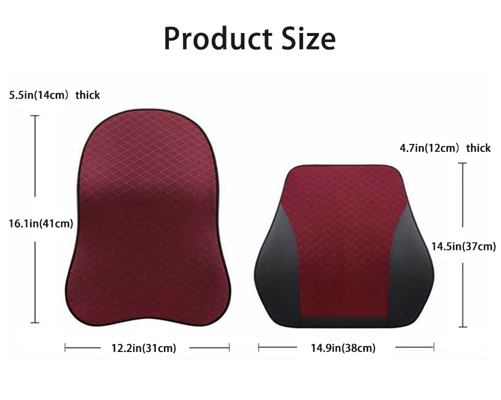 Автомобильная подушка для шеи большого размера поддержки поясницы наволочка