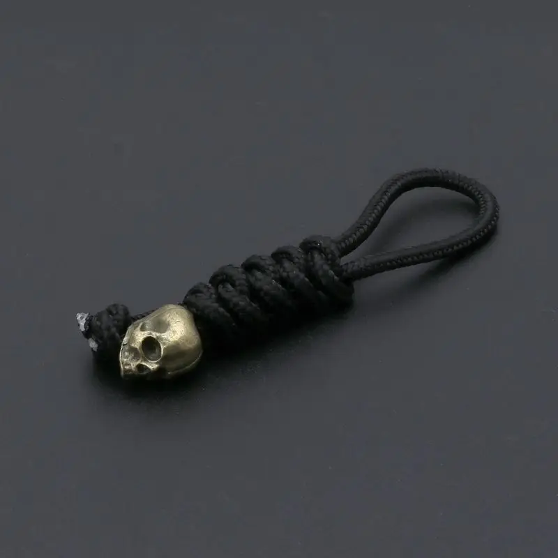 

Skeleton Skull Pendant Woven Rope Umbrella Mountaineer Survival Key Chain Unisex