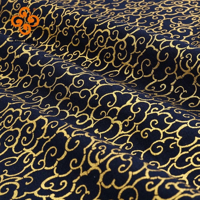 Тёмно синяя хлопковая ткань на полярда японская Ткань для шитья кимоно рукоделия