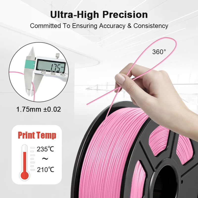 KAIGE PLA+ Filament 1.75mm 1kg Per Roll Tolerance +/-0.02mm PLA Plus Bright Colors Low Shrinkage For 3D Pen Printing