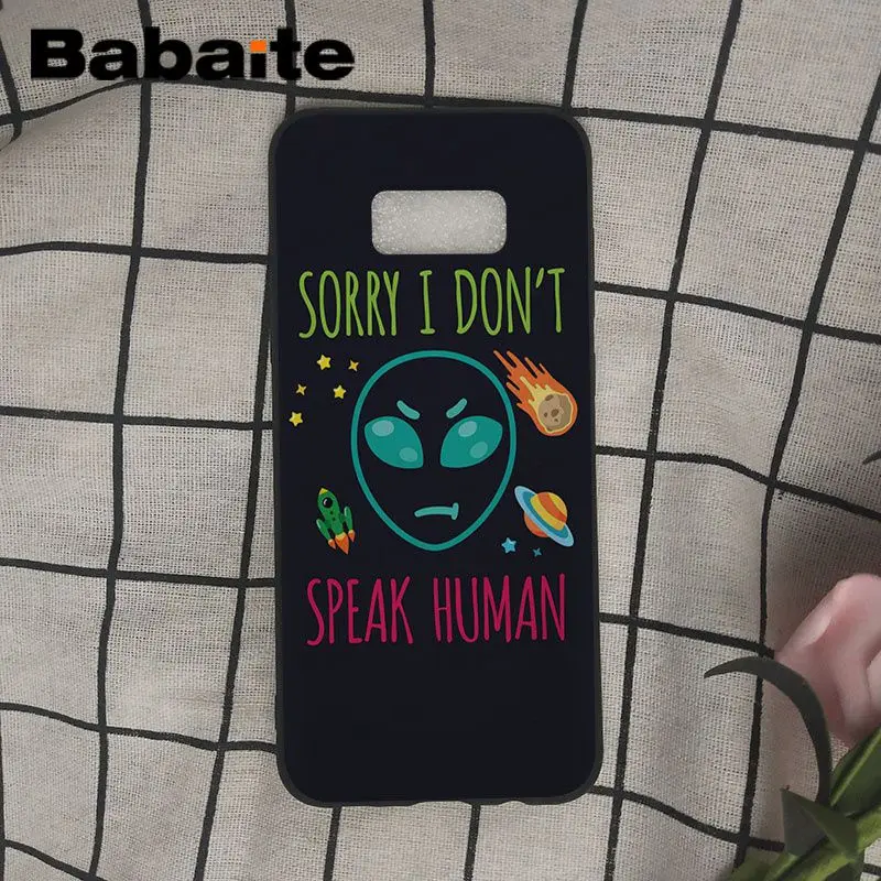 Мягкий чехол для телефона Babaite с мультяшным инопланетянином космосом фото на