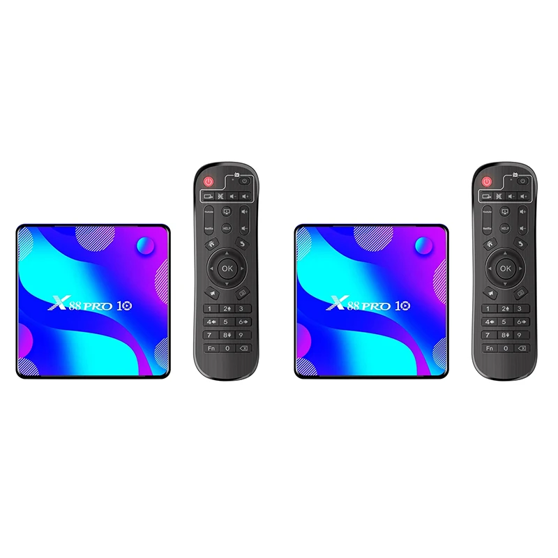 Приставка Смарт ТВ X88 PRO 10 Android 0 UHD 4K медиаплеер RK3318 4 ГБ/64 ГБ 2 4G/5G двухдиапазонный Wi