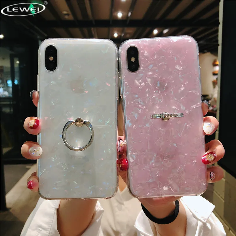 Блестящий чехол для телефона для iPhone 11 Pro 6s фотокамеры мгновенного действия 8 7 Plus X XS MAX мечта узор оболочки чехол s для iPhone XR Xs Max крышка с защитой от повреждений и кольцом держателем
