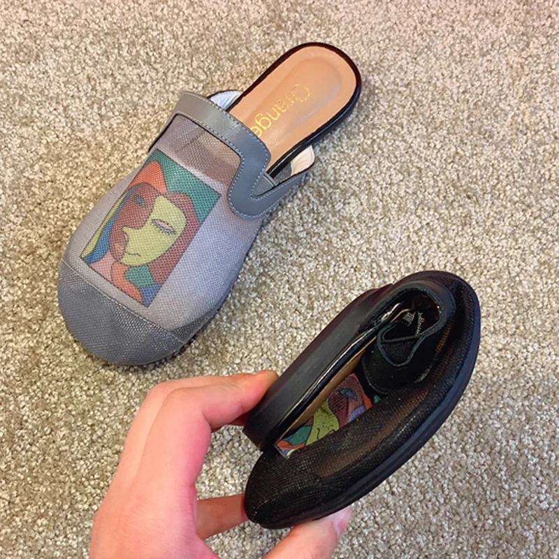 

Summer Women Slippers Breathable Mesh Shoes Soft Bottom Sandals Women Shoes Plus Size Open Shoes