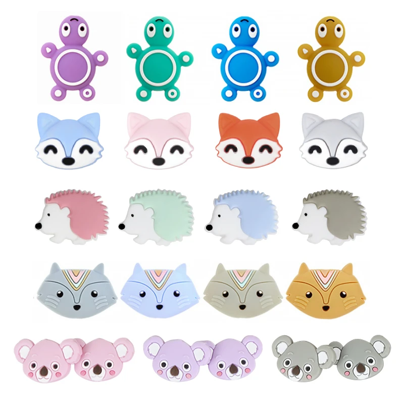 

5/10 шт., силиконовые бусины-прорезыватели для зубов