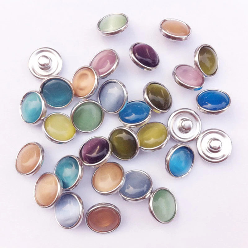 10 шт./лот солнцезащитные очки &quotкошачий глаз&quot камень 12 мм кнопки Diy ювелирных