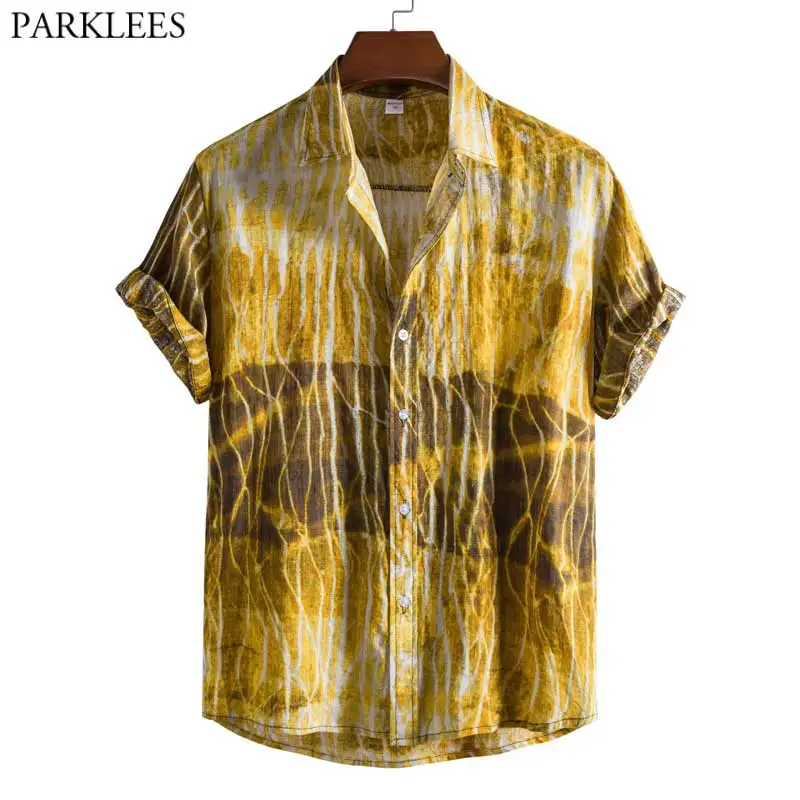 

Fashion Marble Print Hawaiian Beach Shirt Men Short Sleeve Baggy Casual Tropical Aloha Shirts Mens Holiday Vacation Clothing 3XL