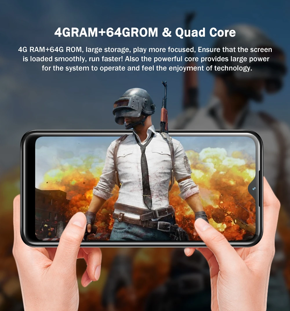 A60 Распознавание лиц разблокированные телефоны 4G RAM 64G ROM четырехъядерный Android
