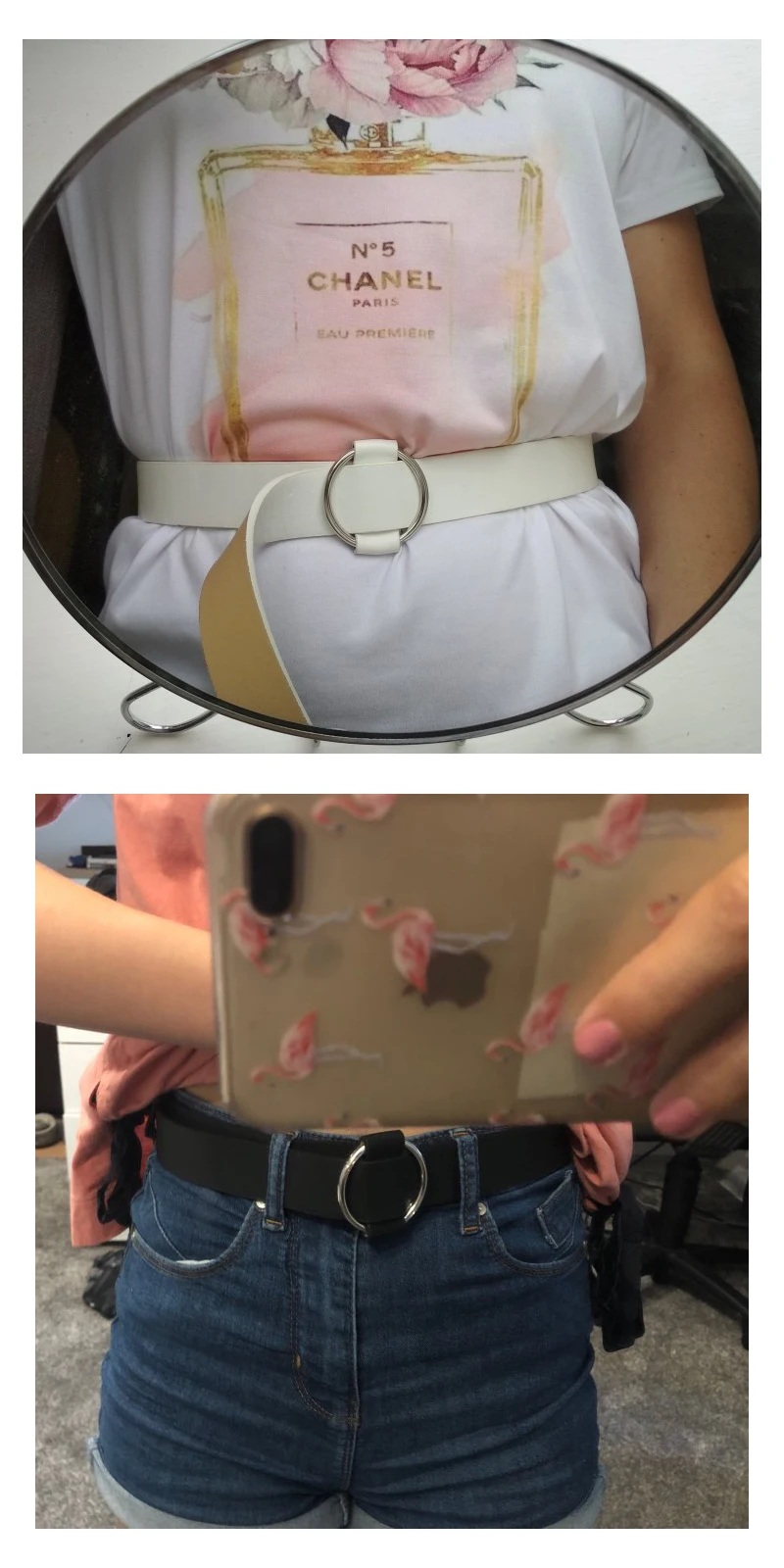 

Female Fashion Round Buckle Waist Belt Buckle Casual Imitation Leather Belt Clothes Accessories For Women