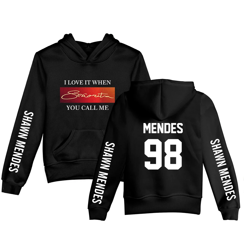 Модные детские толстовки с капюшоном Shawn Mendes худи принтом для мальчиков и девочек