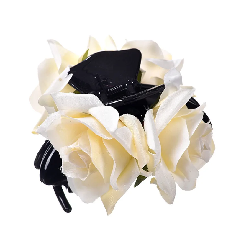 

New Artificial Flower Hair Claw Clip Fashion Sweet Headpiece Bridal Wedding Girls Hair Accessories Hair Clamp Claw Floral Women