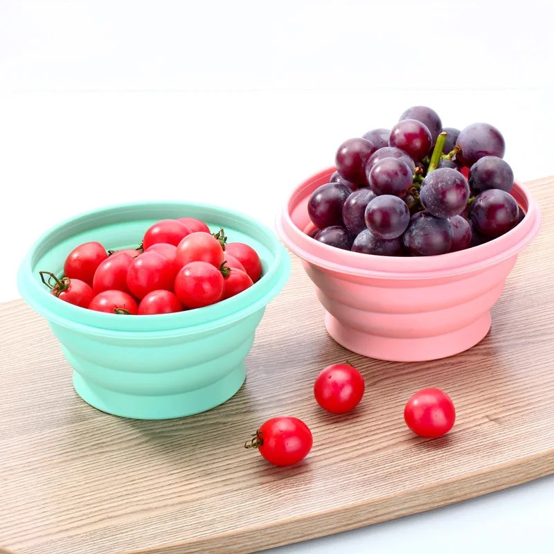 Переносная Складная Силиконовая дорожная коробка для пикника 750 мл|Столовые