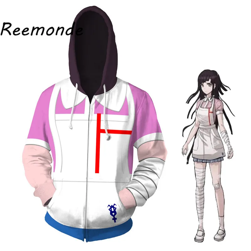 

Game Dangan Ronpa 2 Cosplay Costume Monokuma Sweatshirts Mikan Tsumiki Enoshima Junko Hoodies Women Men Jacket Harajuku Coat