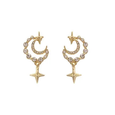 

2020 модные новые серьги с высоким чувством Звезды Луны корейские темпераментные Элегантные Изысканные Серьги